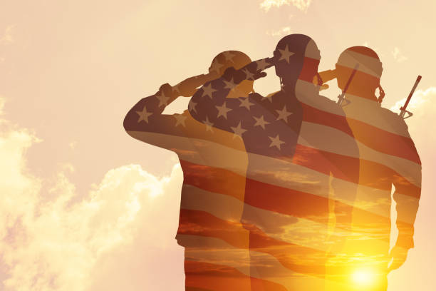 veterans in sunset