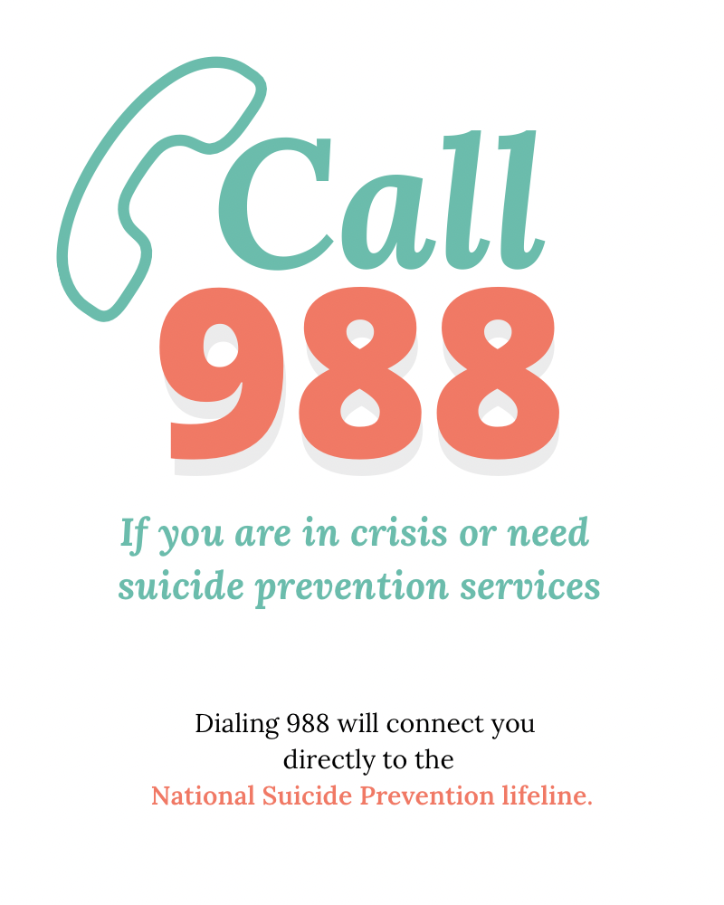 Call 988 for crisis or suicide prevention services.